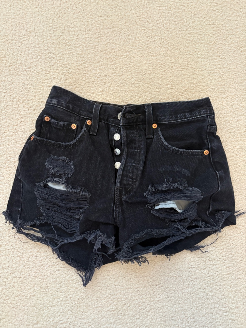 Levi’s Black Jean Shorts